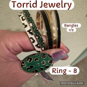 Torrid Jewelry set - 1/2 bangle - ring 8